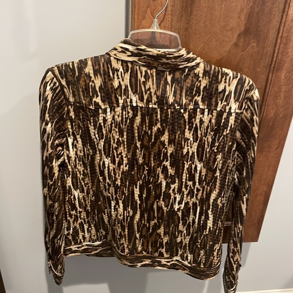 Brown/beige print PL short waisted jacket excellent condition - Picture 5 of 7